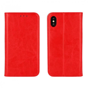 Kabura book SPECIAL Samsung S8 czerwona prawdziwa skóra