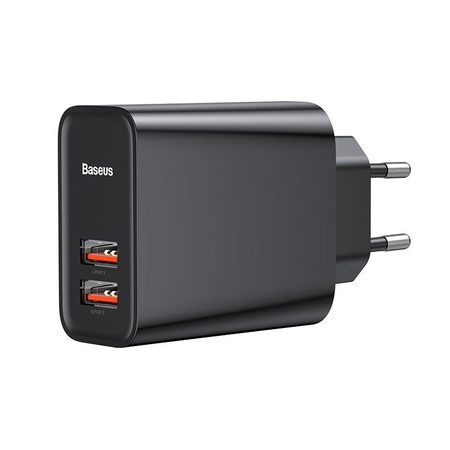 Baseus ładowarka sieciowa 2xUSB QC 3.0 30W / 5A czarna