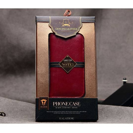 Kalaideng etui Royale Samsung S5 czerwony skóra naturalna SM-G900