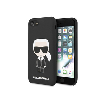 Etui Karl Lagerfeld iPhone 7 / 8 / SE 2020 / SE 2022 czarny hard case Silicone Iconic KLHCI8SLFKBK