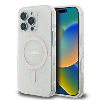 Etui Guess iPhone 16 Pro Max 6.9" biały IML 4G Background z Magsafe GUHMP16XH4DTEH