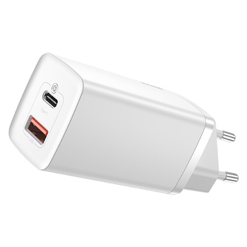 Baseus ładowarka sieciowa GaN2 Lite 1 x usb PD + 1 x usb QC 65W biała