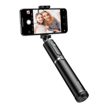 Baseus Selfie Stick  z funkcją tripoda Fully Folding czarno - srebrny