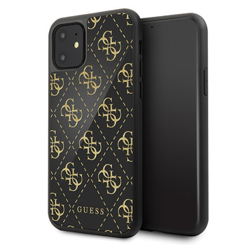 Etui Guess iPhone 11 Pro czarny hard case 4G Double Layer Glitter GUHCN584GGPBK