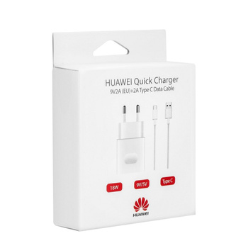 Ładowarka sieciowa Huawei AP-32 2A Fast Charg biała + kabel micro typ C blister