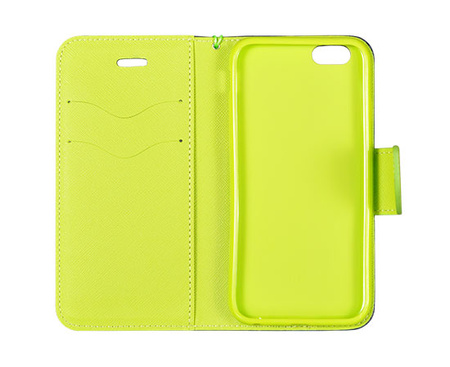 Kabura Book Fancy Samsung i9300 S3 / Neo granatowo-limonkowa