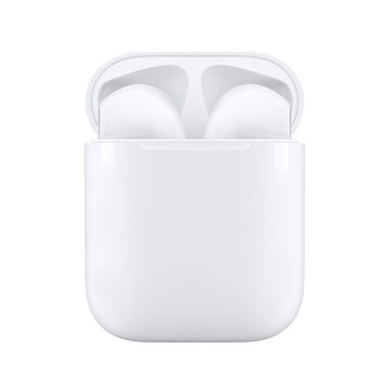 Słuchawki BT TWS i12 + power bank biały