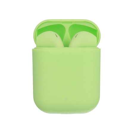 Słuchawki BT TWS i12 + power bank zielony