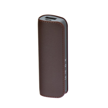 Power Bank skórzany 2600mAh brązowy