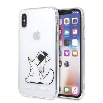 Etui Karl Lagerfeld iPhone X/Xs hard case transparent Choupette Fun KLHCPXCFNRC