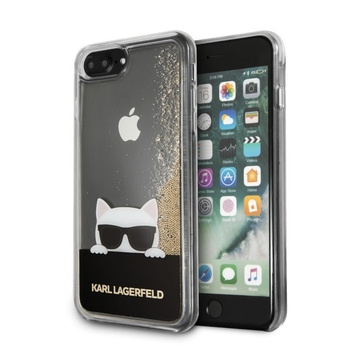 Etui Karl Lagerfeld iPhone 7/8 Plus złote hard case Liquid Glitter KLHCI8LCHPEEGO