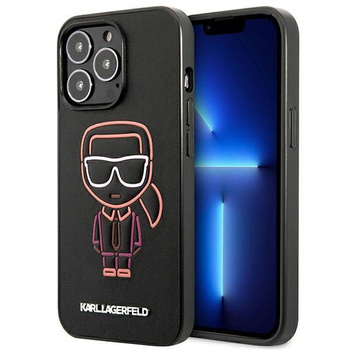 Etui Karl Lagerfeld iPhone 13 Pro Max multicolor hard case Karl Ikonik Outline KLHCP13XTUOK