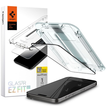 Spigen szkło hartowane FC iPhone 15 black