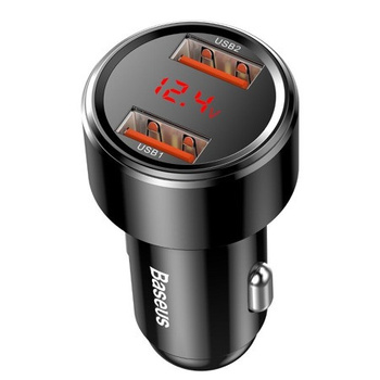 Baseus ładowarka samochodowa Magic 2xUSB Quick Charge 45W czarna