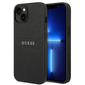 Etui Guess iPhone 14 6.1" czarny Saffiano Strap GUHCP14SPSASBBK