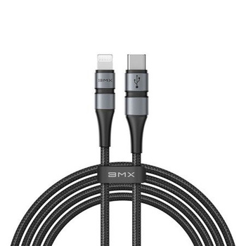 Baseus kabel BMX typ C - Lightning Power Delivery czarno-szary 18W 120cm z certyfikatem MFI
