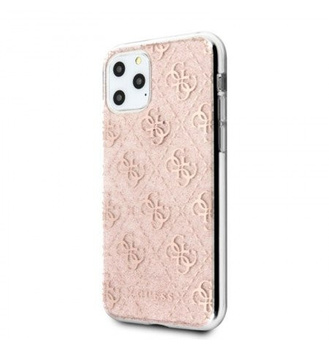Etui Guess iPhone 11 Pro różowy hard case 4G Glitter GUHCN58PCU4GLPI