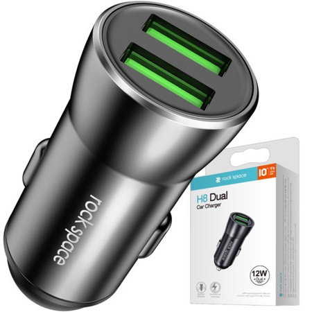Rock ładowarka samochodowa H8 2xUSB 2.4A