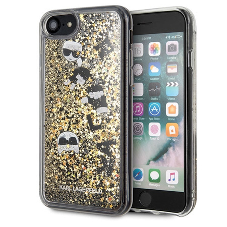 Etui Karl Lagerfeld iPhone 7/8/SE2 czarno-złoty hard case KLHCI8ROGO