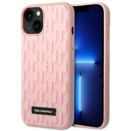 Etui Karl Lagerfeld iPhone 14 6.1" różowy hard case 3D Monogram KLHCP14SRUPKLPP