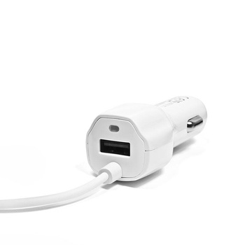 Ładowarka samchodowa Ampere micro usb + usb 3.1A biała ACCMU31W