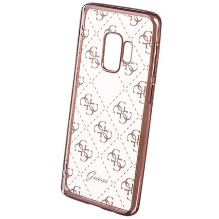 Etui Guess Samsung S9 Plus rózowo-złote- transparent GUHCS9LTR4GRG