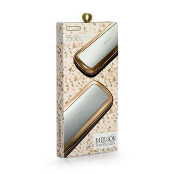 Power Bank Remax 5500mAh Mirror złoty RPP-35