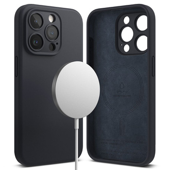 Ringke Silicone z magsafe iPhone 15 Pro deep blue