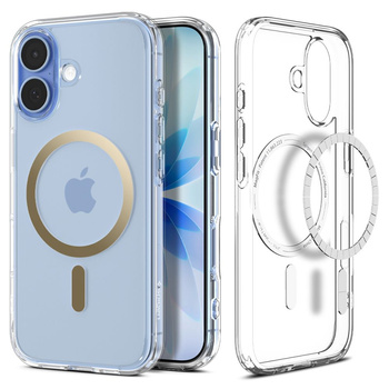 Spigen Ultra Hybrid z MagSafe iPhone 17 clear / gold