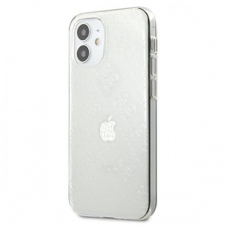 Etui Guess iPhone 12 Mini 5.4" transparet hard case 4G 3D Pattern Collection GUHCP12S3D4GTR