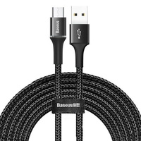 Baseus kabel Halo micro usb 3m 2A czarny z podświetleniem led