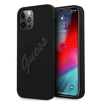 Etui Guess iPhone 12 Pro Max 6,7" czarny hard case Script Vintage GUHCP12LLSVSBK