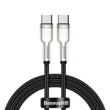Baseus kabel Cafule Metal nylonowy 2xusb Typ C  Power Delivery czarny 1m 100W