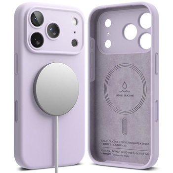 Ringke Silicone z magsafe iPhone 17 Pro light purple