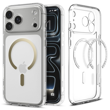 Spigen Ultra Hybrid z MagSafe iPhone 17 Pro clear / gold
