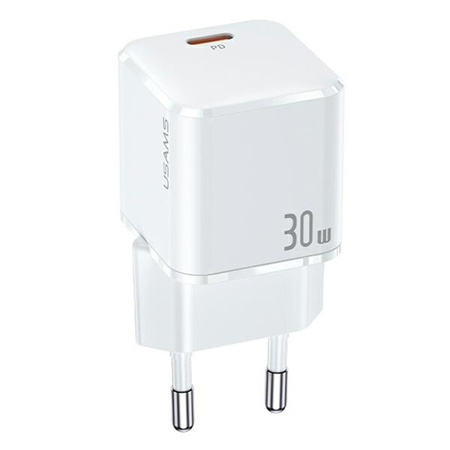 USAMS ładowarka sieciowa 1xusb typ C 30W biała