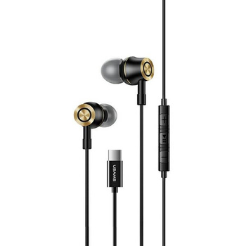 USAMS zestaw słuchawkowy stereo usb C EP-43 metal czarny