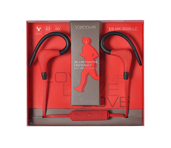 Słuchawki BT stereo Vennus box czerwone