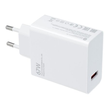Ładowarka sieciowa oryginalna Xiaomi Fast Charger 67W biała bulk