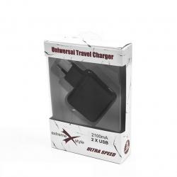 Adapter sieciowy USB 2x2.1A bez kabla eXtreme