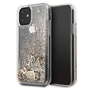 Etui Guess iPhone 11 złoty hard case Glitter Charms GUOHCN61GLHFLGO