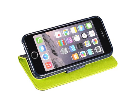 Kabura Book Fancy Sony Xperia Z3 mini / compact limonkowo-granatowa