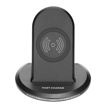 Ładowarka indukcyjna QI Fast Charge U8 z podstawką czarna / min.2A