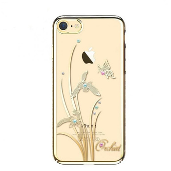 Etui KINGXBAR iPhone 7 Foliflora Orchid gold frame