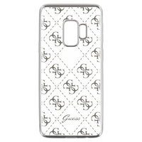 Etui Guess Samsung S9 srebrne - transparent  GUHCS9TR4GSI