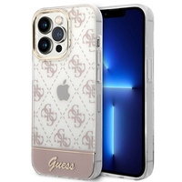 Etui Guess iPhone 14 Pro 6.1" różowy hard case 4G Pattern Script GUHCP14LHG4MHP