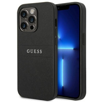 Etui Guess iPhone 14 Pro Max 6.7" czarny Saffiano Strap GUHCP14XPSASBBK