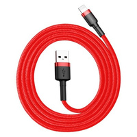 Baseus kabel Cafule nylonowy iPhone - Lightning czerwony 200cm 1.5A