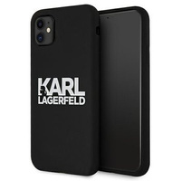 Etui Karl Lagerfeld iPhone 11 czarny Silicone Stack Logo KLHCN61SLKLRBK