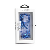 Etui Guess Samsung S9 niebieskie hard case Glitter Liquid GUHCS9GLUFLBL